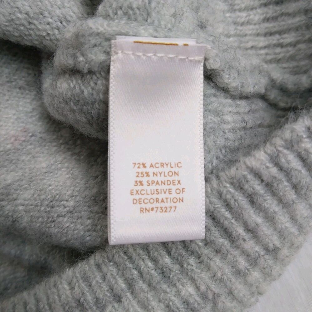 French Bulldog Frenchie Crew Sweater Gray Balloon Sleeves Women's - Picture 6 of 11